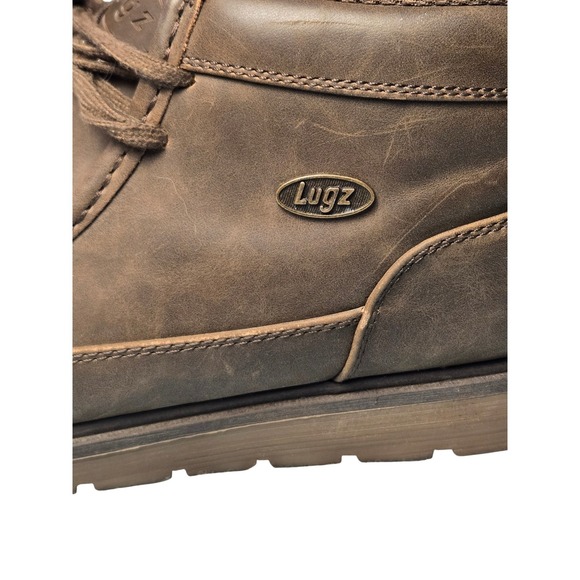 Lugz Men's Chukka Boots Brown Faux Leather Lace Up Ankle Boots Size 13 - Picture 9 of 13